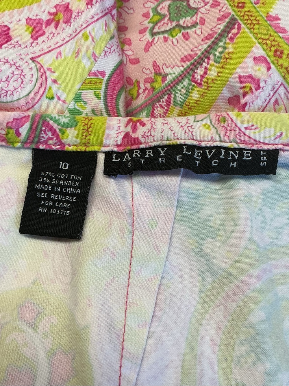 Larry Levine Paisley Mini Skort Y2K Size 10 - Picture 5 of 5